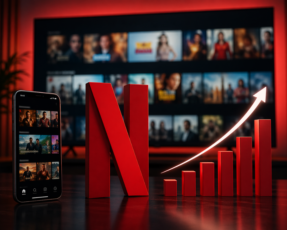 A Netflix deixa para trás a Warner Bros. Discovery e reforça o seu crescimento com publicidade