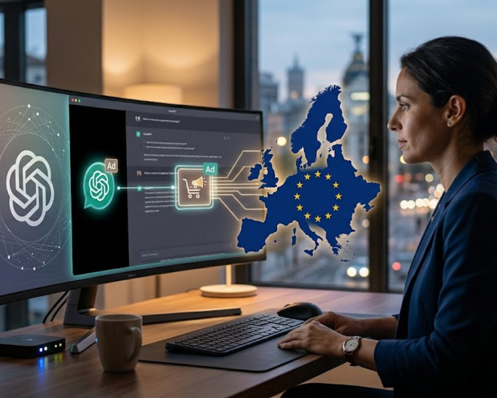 A OpenAI começa a lançar as bases para levar os anúncios do ChatGPT para a Europa