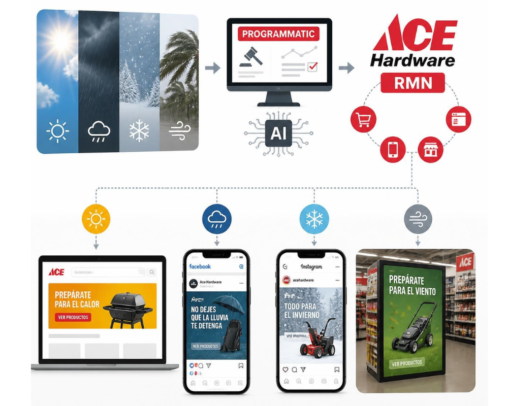 A Ace Hardware integra publicidade programática ativada pelo clima na sua RMN