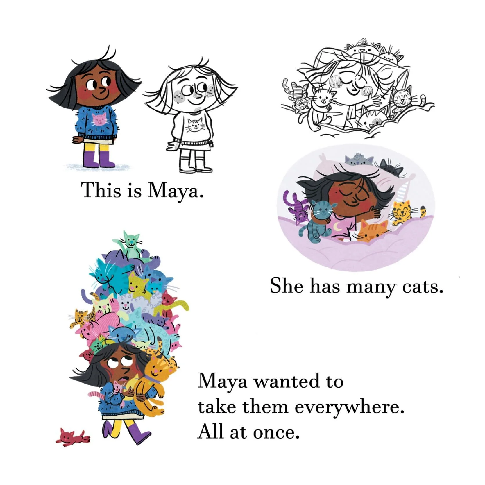 Working on something fun! Here&rsquo;s some character development for you 🐱💝

#kidlitartist #authorillustrator #cats #asianillustrator #characterdesign