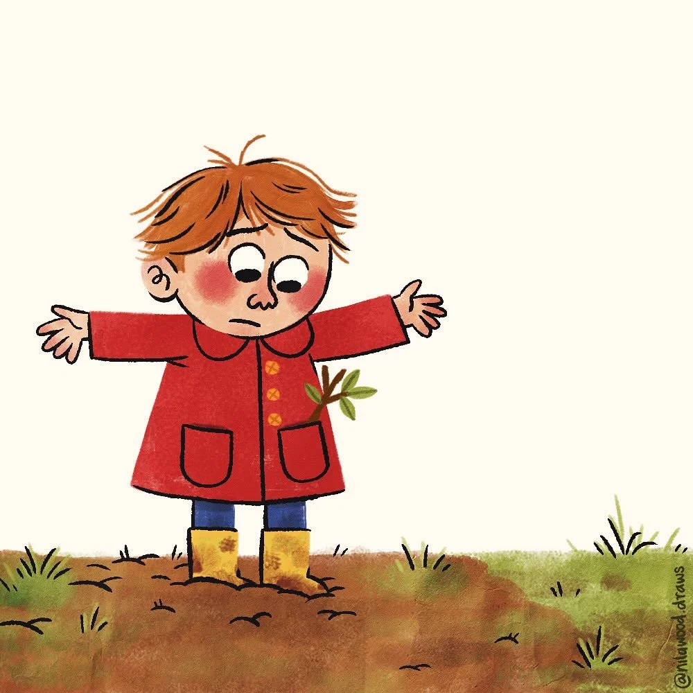 Help! I&rsquo;m Stuck! Oh well 😊
My entry for the winter @picturehooks competition 

#kidlitart #picturebookillustration #picturebookart