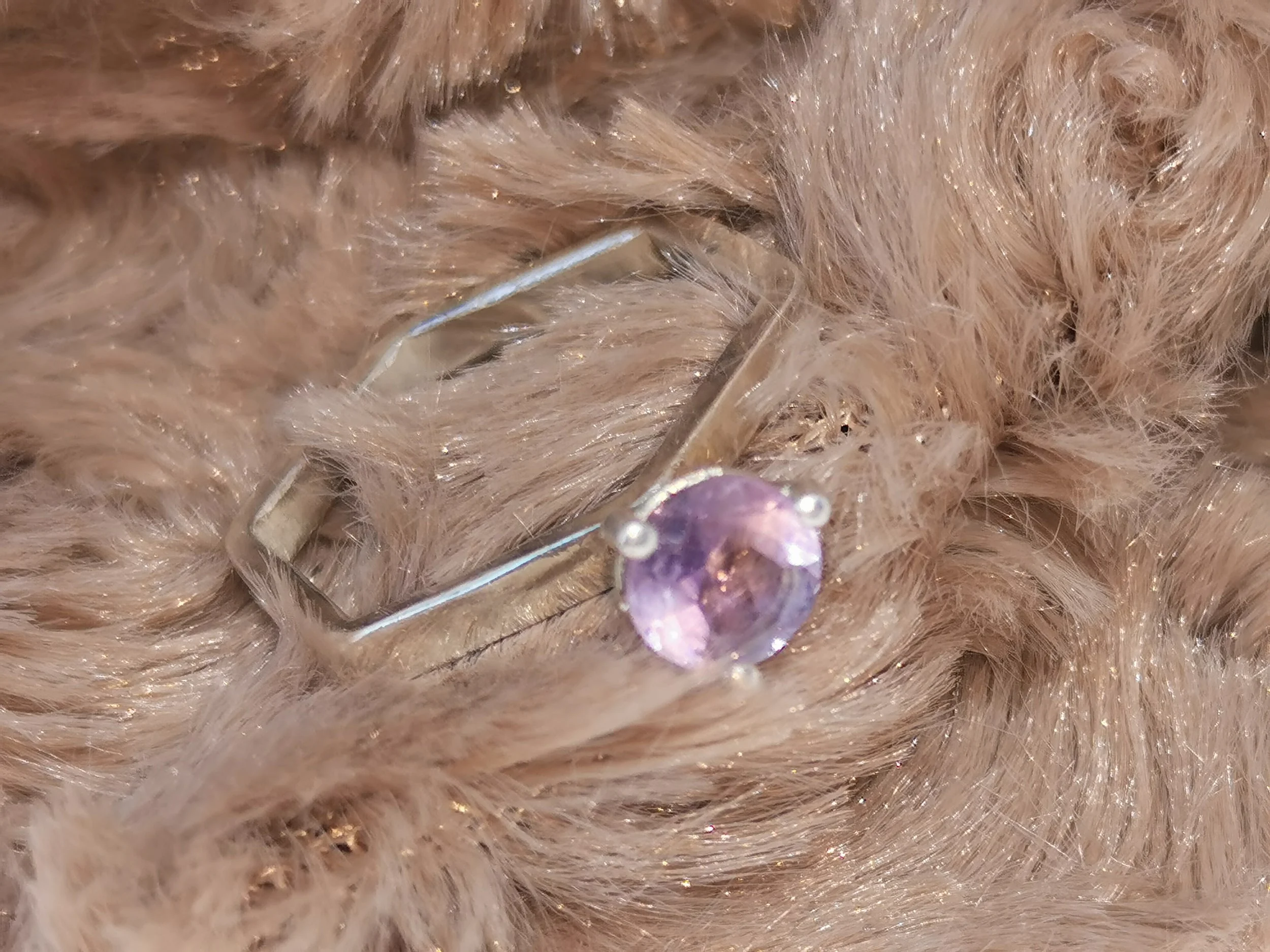 "Sweet Violet" Hexagonal Ring - 925 Silver