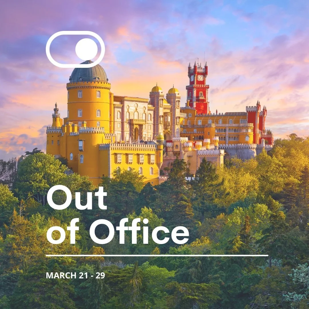 🏰 Vacation Alert 🔔 I&rsquo;ll be walking along cobblestone streets, with a camera in one hand and pastel de nata in the other. Inspecting castles and sampling port 🍷. 
Portugal here I come! 

#outofoffice #overseastravel #visitportugal #travellife