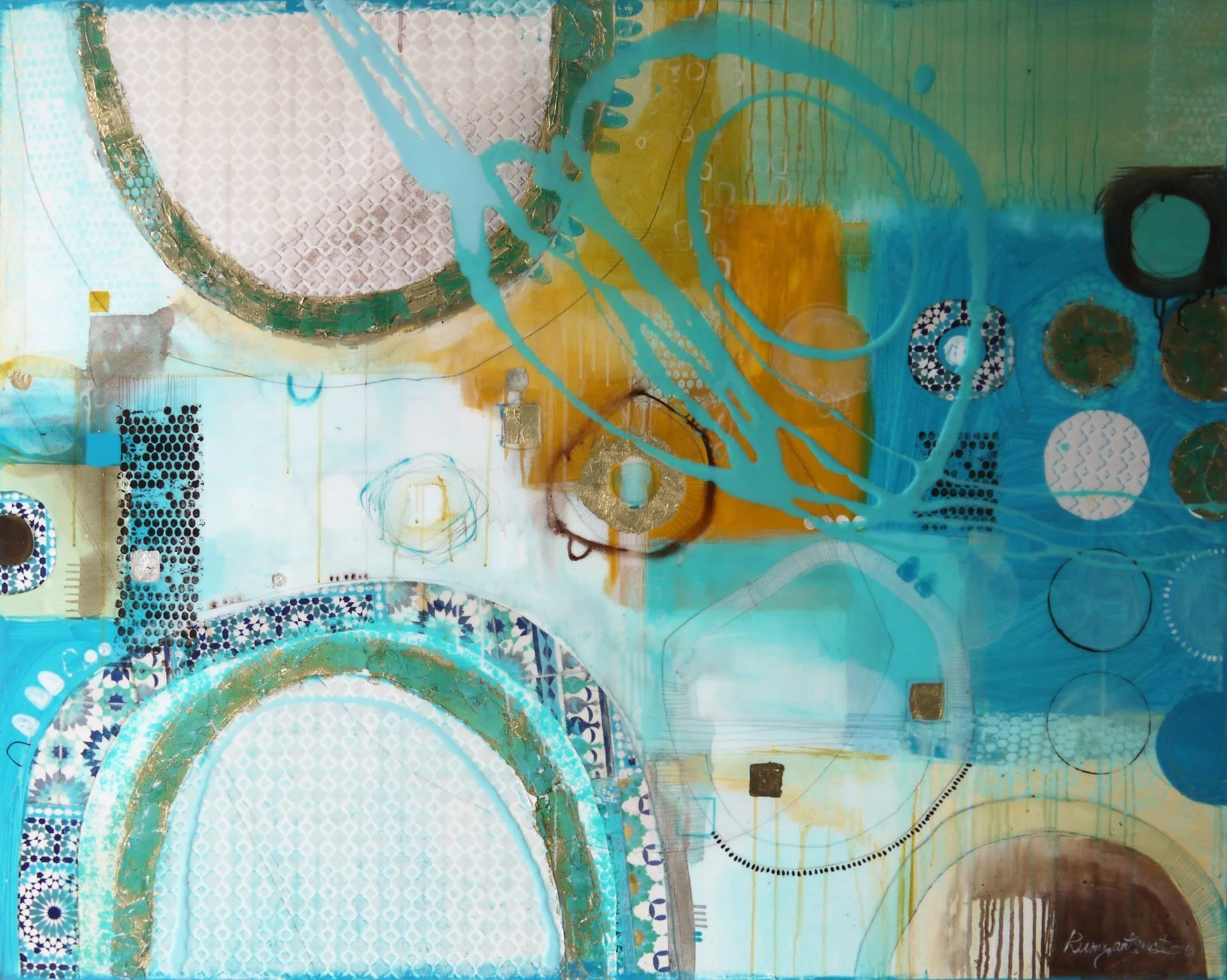 Grand Collage - Large Original Contemporary Abstract Art by Irina Rumyantseva