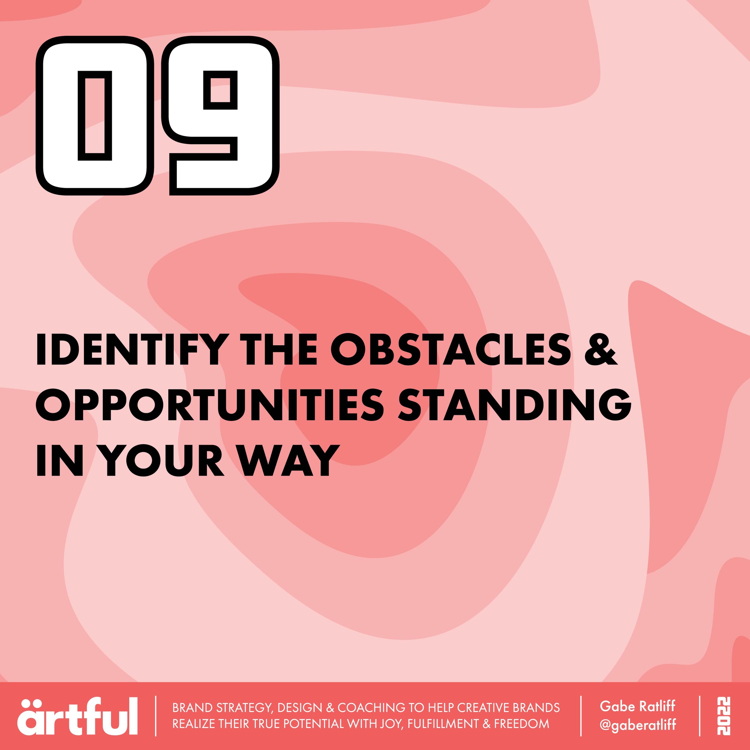 Identify the Obstacles &amp; Opportunities standing in your way