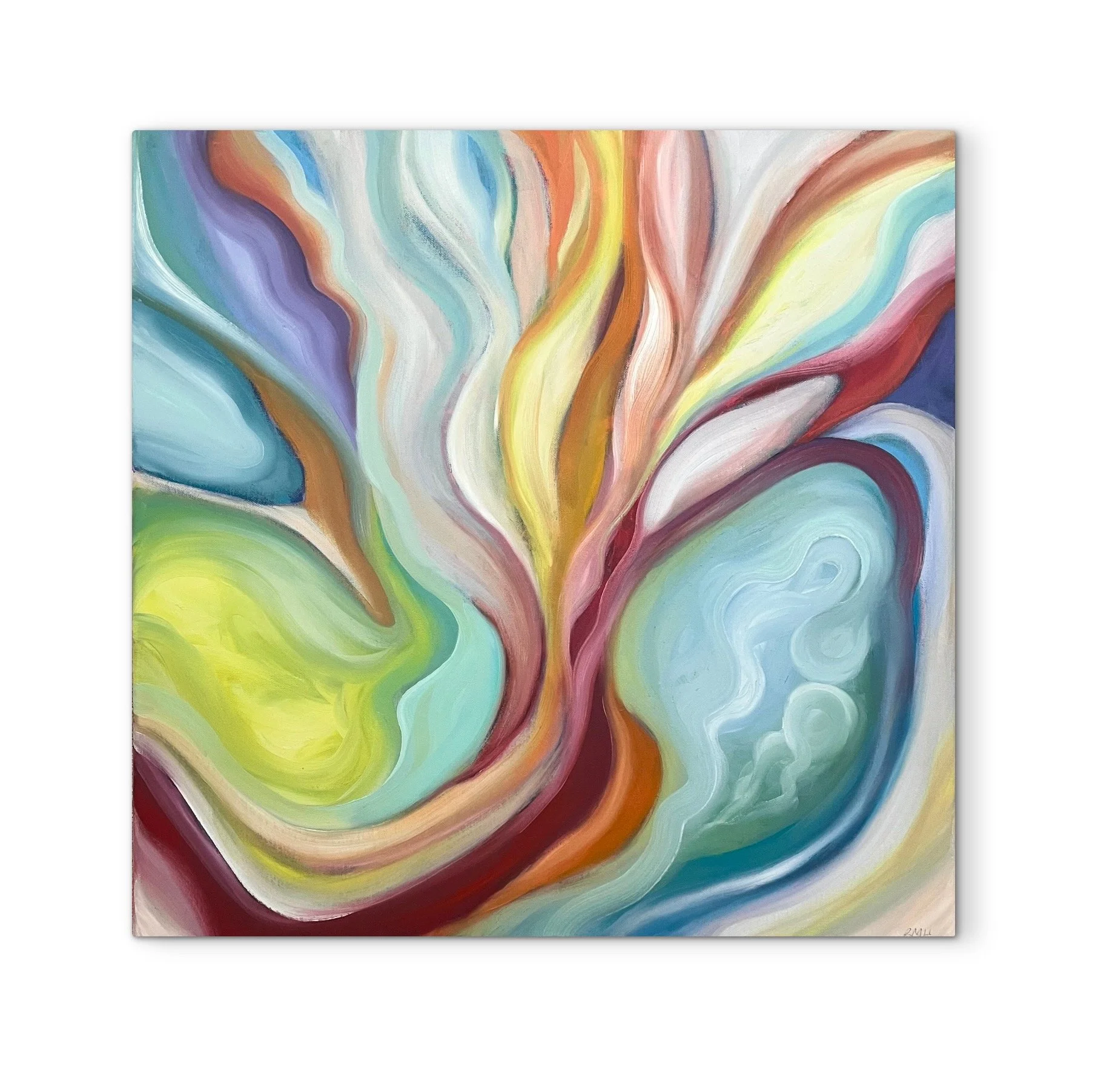 Dreamy, 24"x24", Framed, Oil Painting