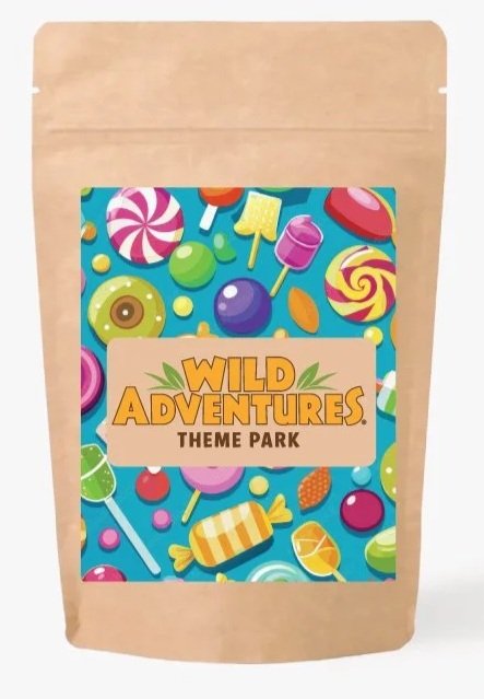 Print:  Wild Adventure Candy Packaging