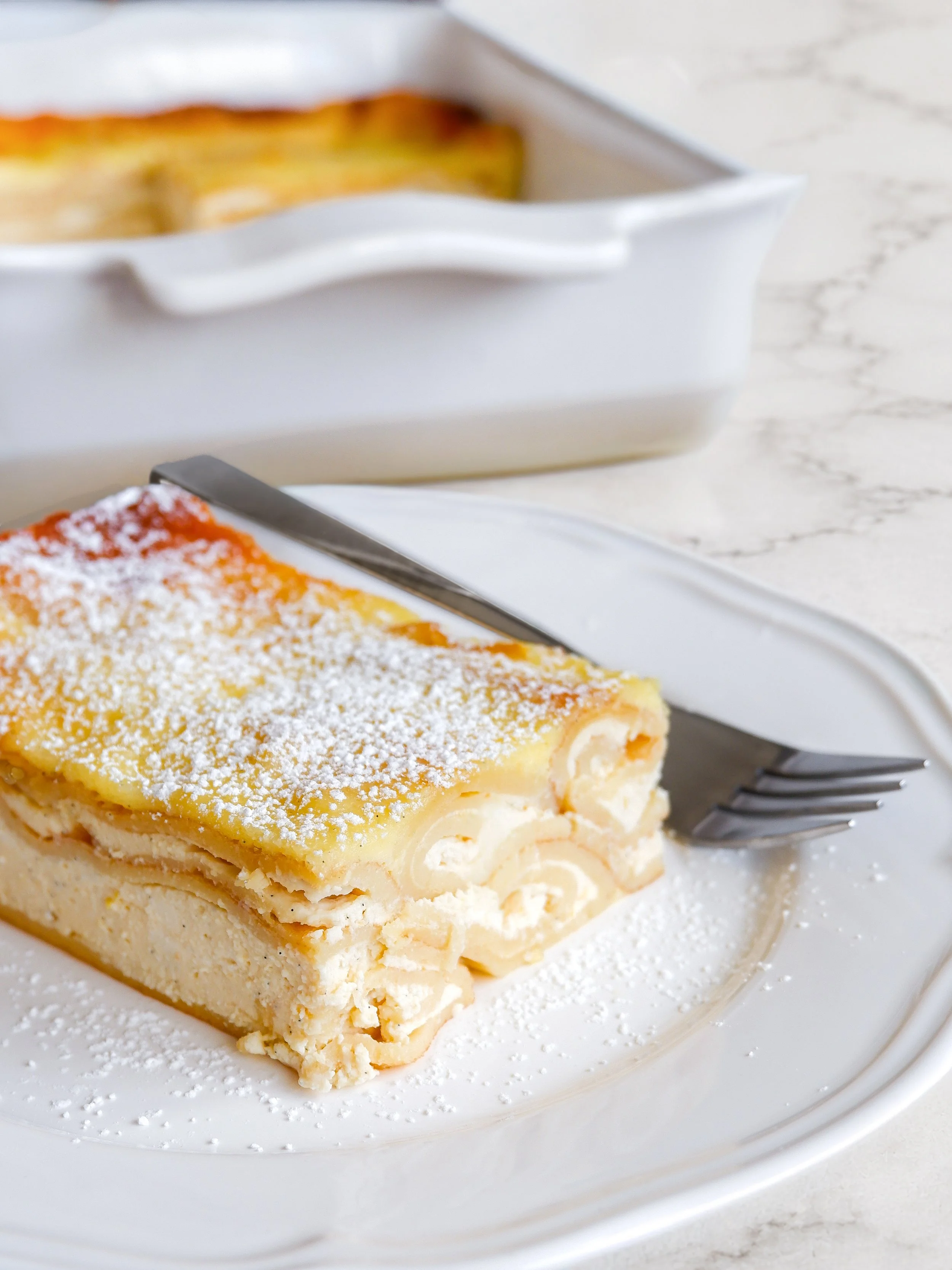 Baked Ricotta and Lemon Crêpes (Gratinirane skutine palačinke)