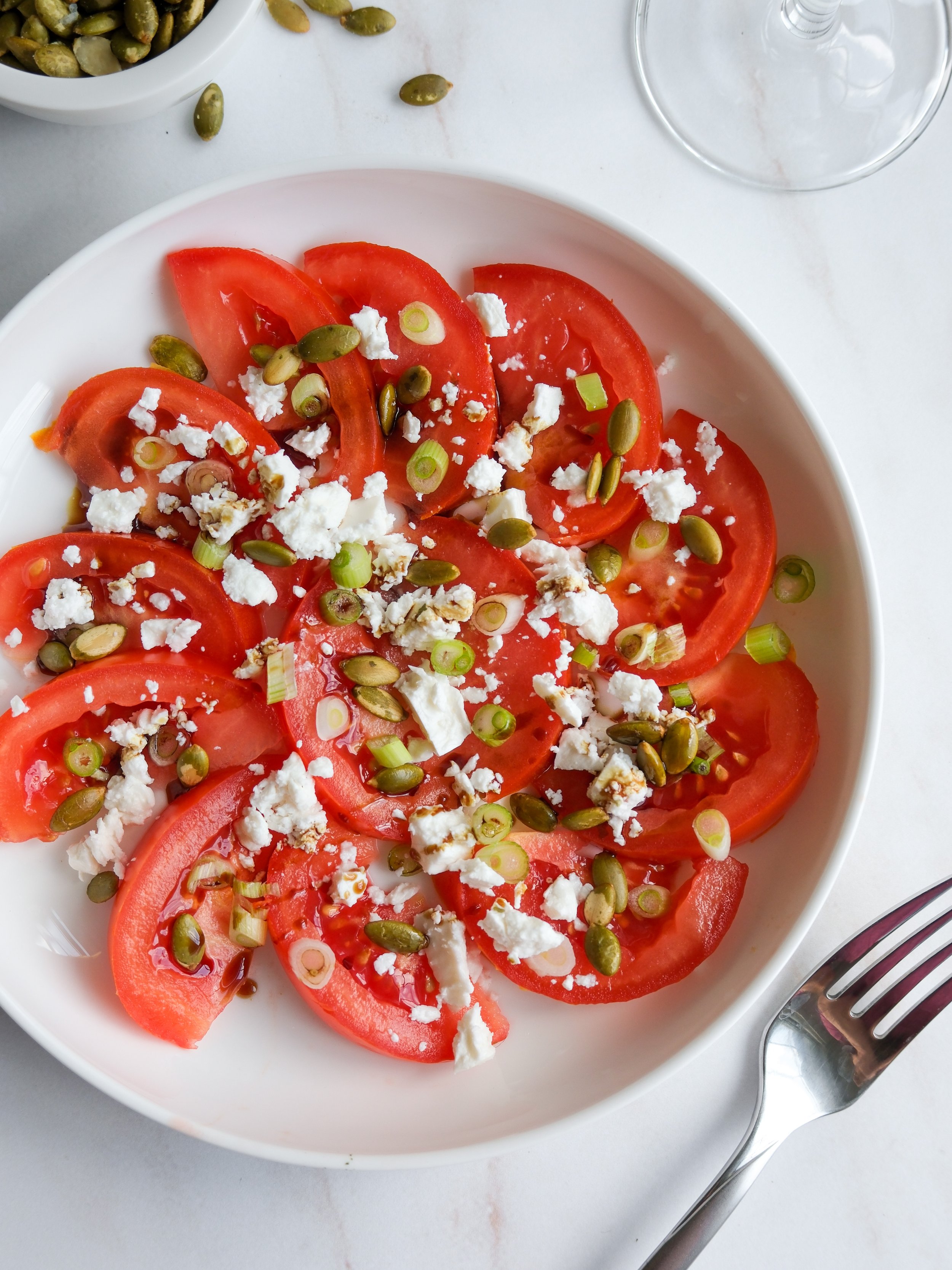 Tomato Salad with Pumpkin Seed Oil