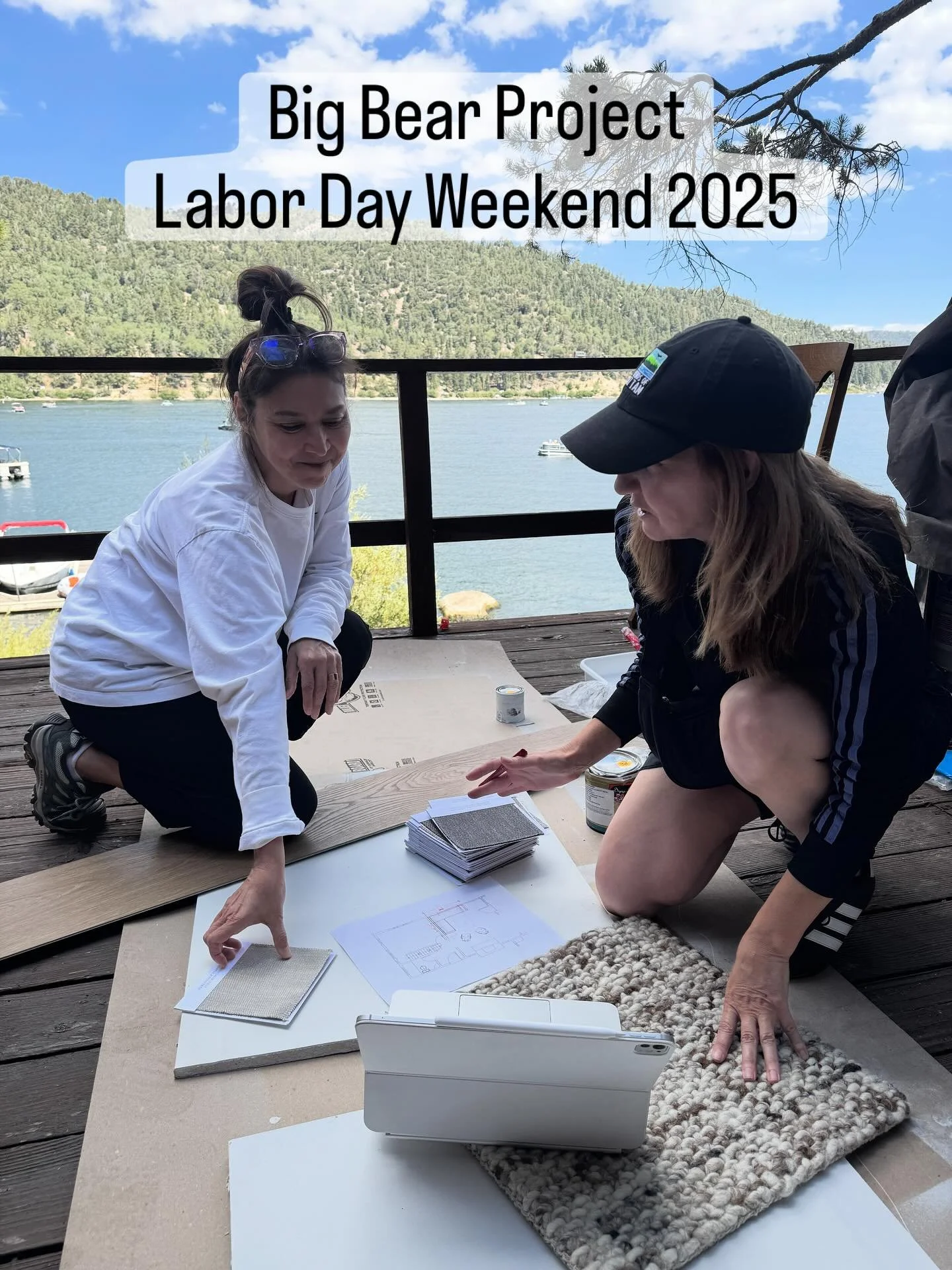 Spent part of my #labordayweekend at one of the most beautiful places on earth. I love work weekends! Mixing design+friends+business+fun is the best way to vacation. Stay tuned for more behind the scenes reveals of this beautiful #bigbear transformat