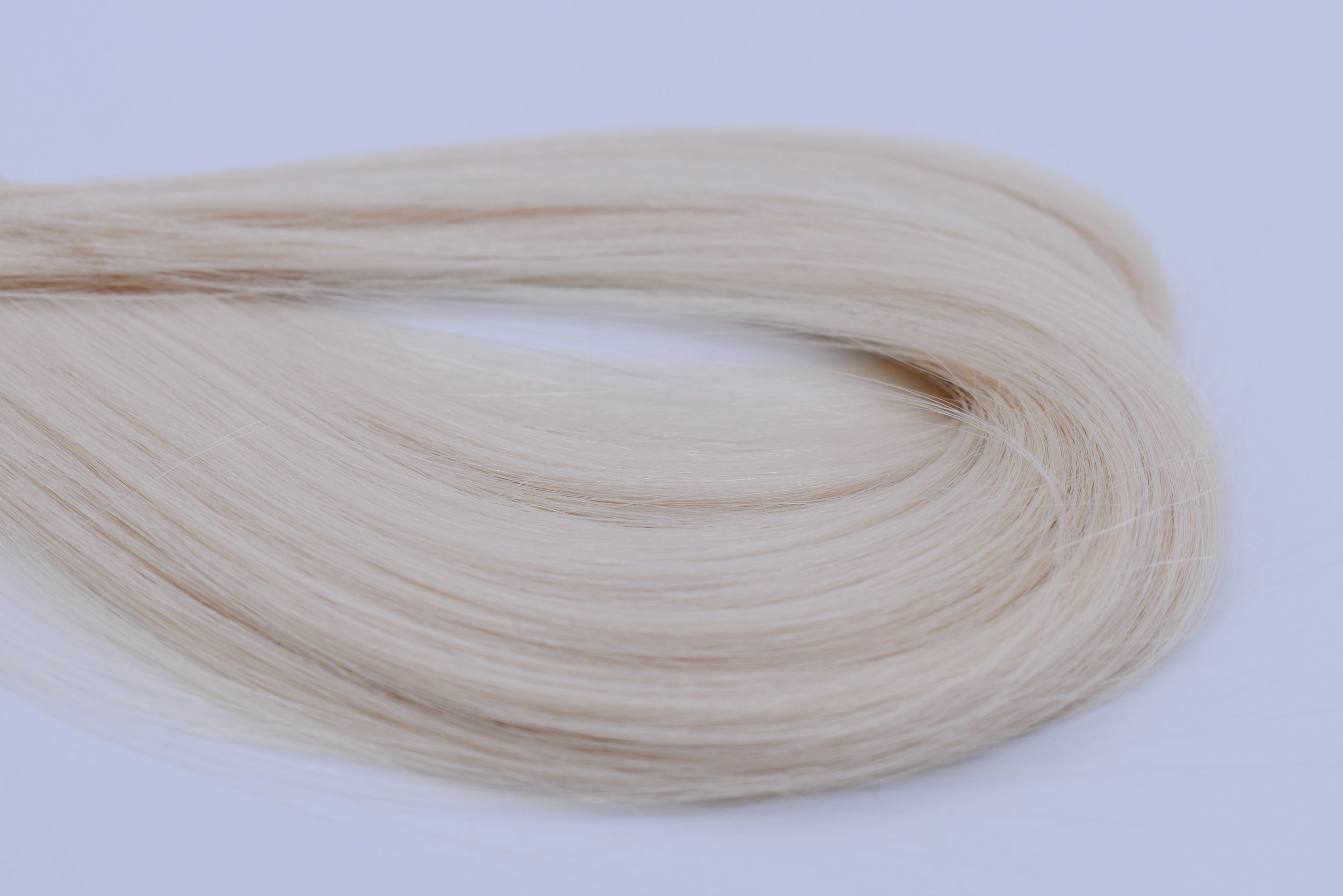 Bright Blonde Silver Hand Tied Luxury European Hair Extensions
