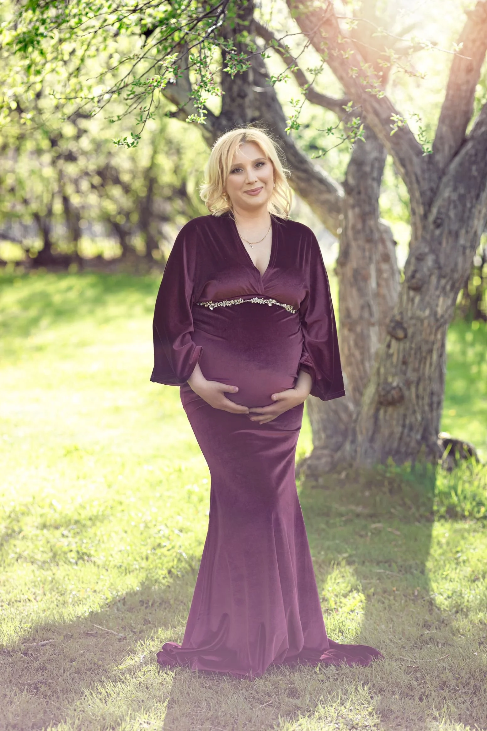 Plum Velvet Dress (M-XL)