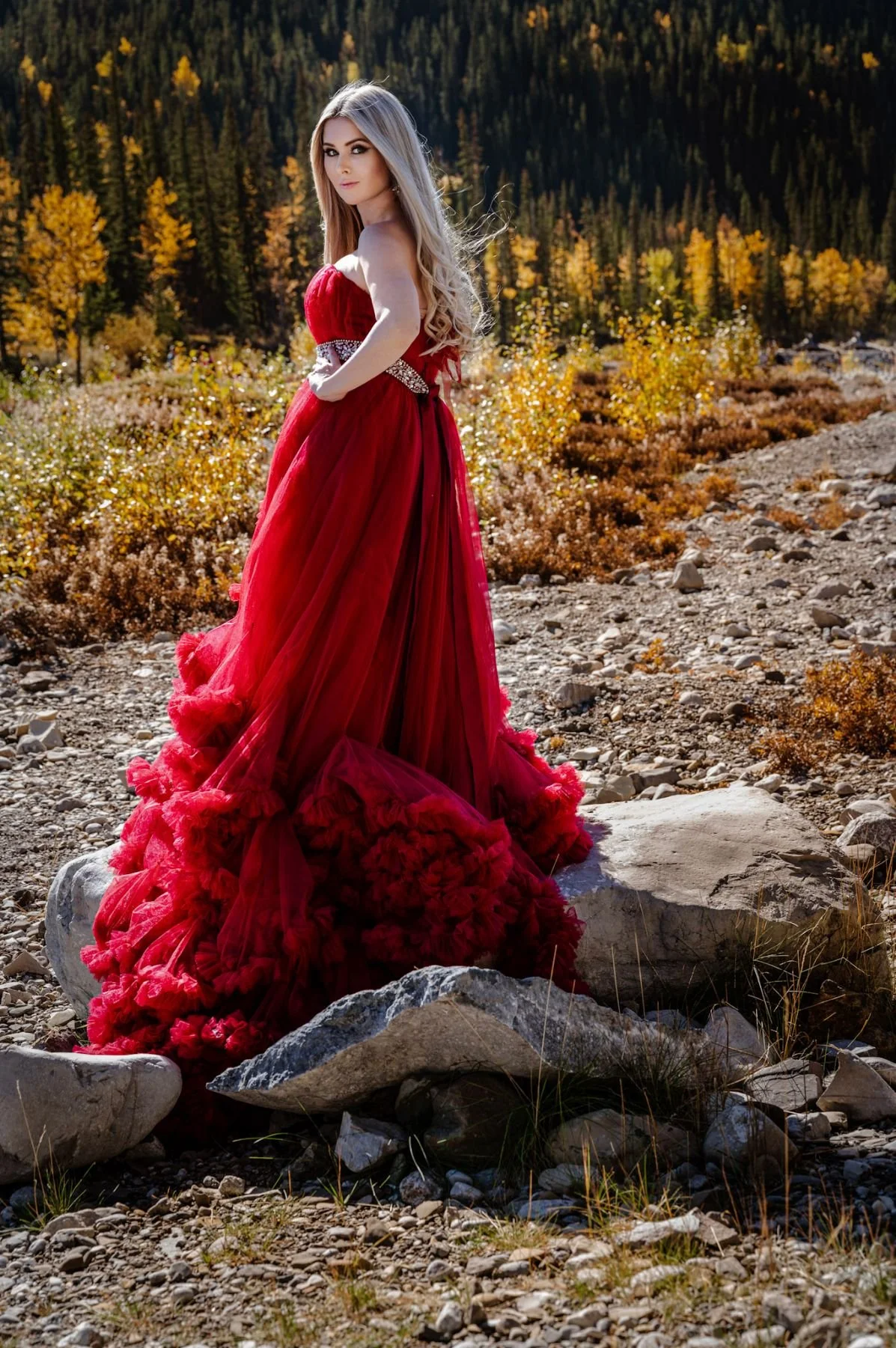 Red Custom Tailored KH Fashion Gown (S-L)