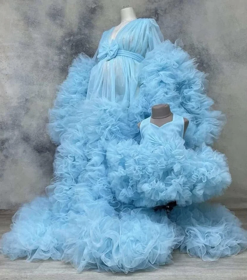 Baby Blue Photoshoot Gown Set (S-L)