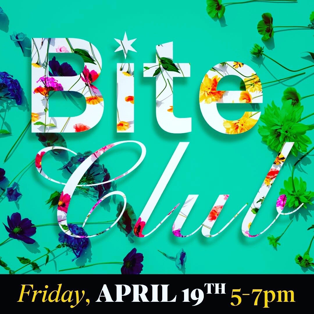 New month, new bite club! Come out to the market, Friday, April 19th, from 5-7pm to sample 6 bites and 6 alcoholic drinks inspired by the &quot;brightness&quot; that Spring brings! Getting the local community together over great food and drink is wha