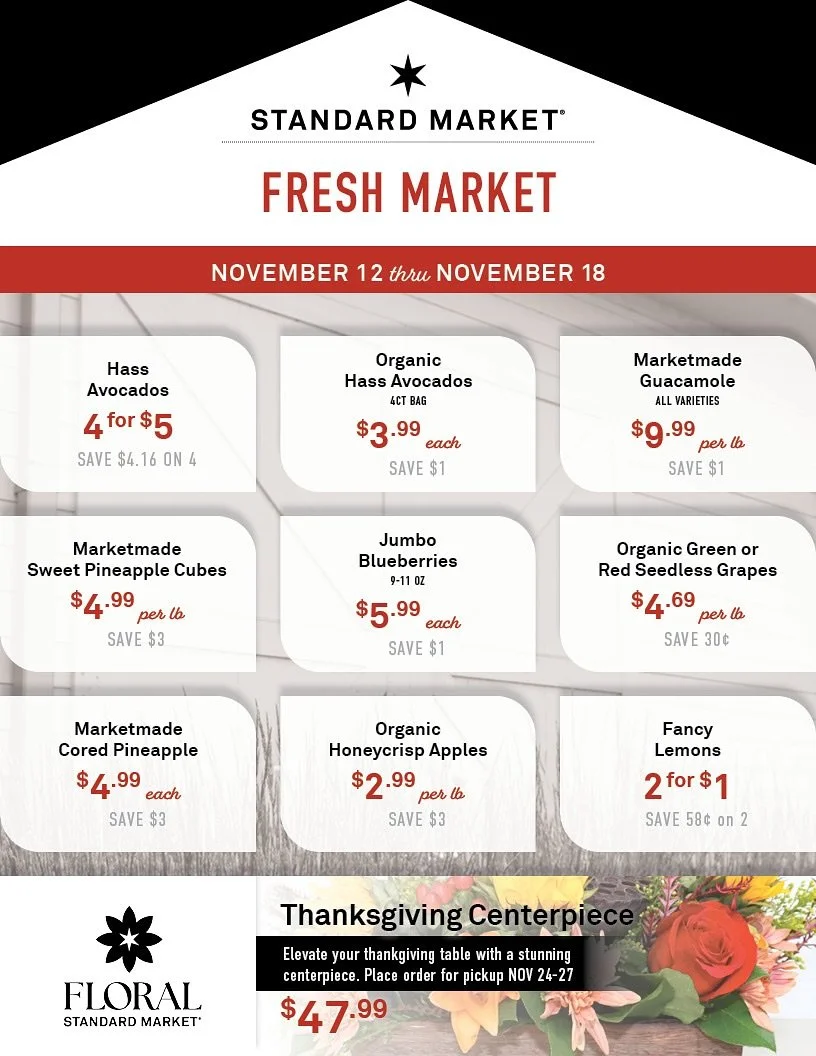 Weekly Sales November 12th-18th. Stop in to save!