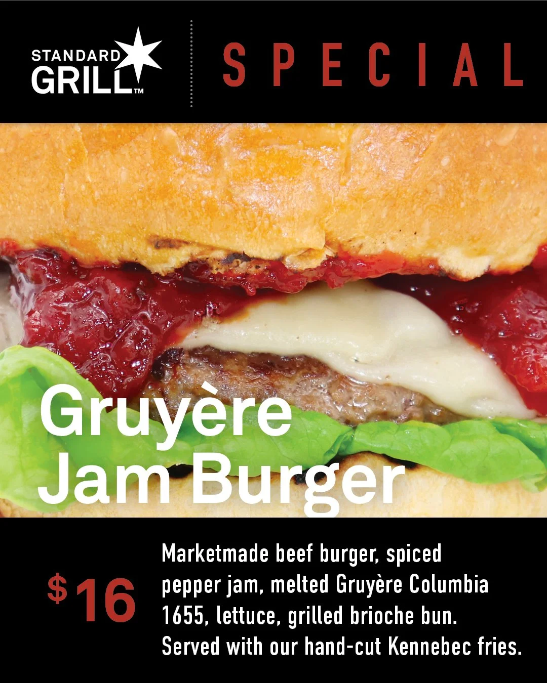✨ New Food Specials available today through April 21st. ✨

🍔 The Standard Grill: Gruyere Jam Burger
🌮 Tacos &amp; Margaritas:  Grilled Ribeye Tacos
🍣 Sushi &amp; Poke Bar: Alaskan Roll