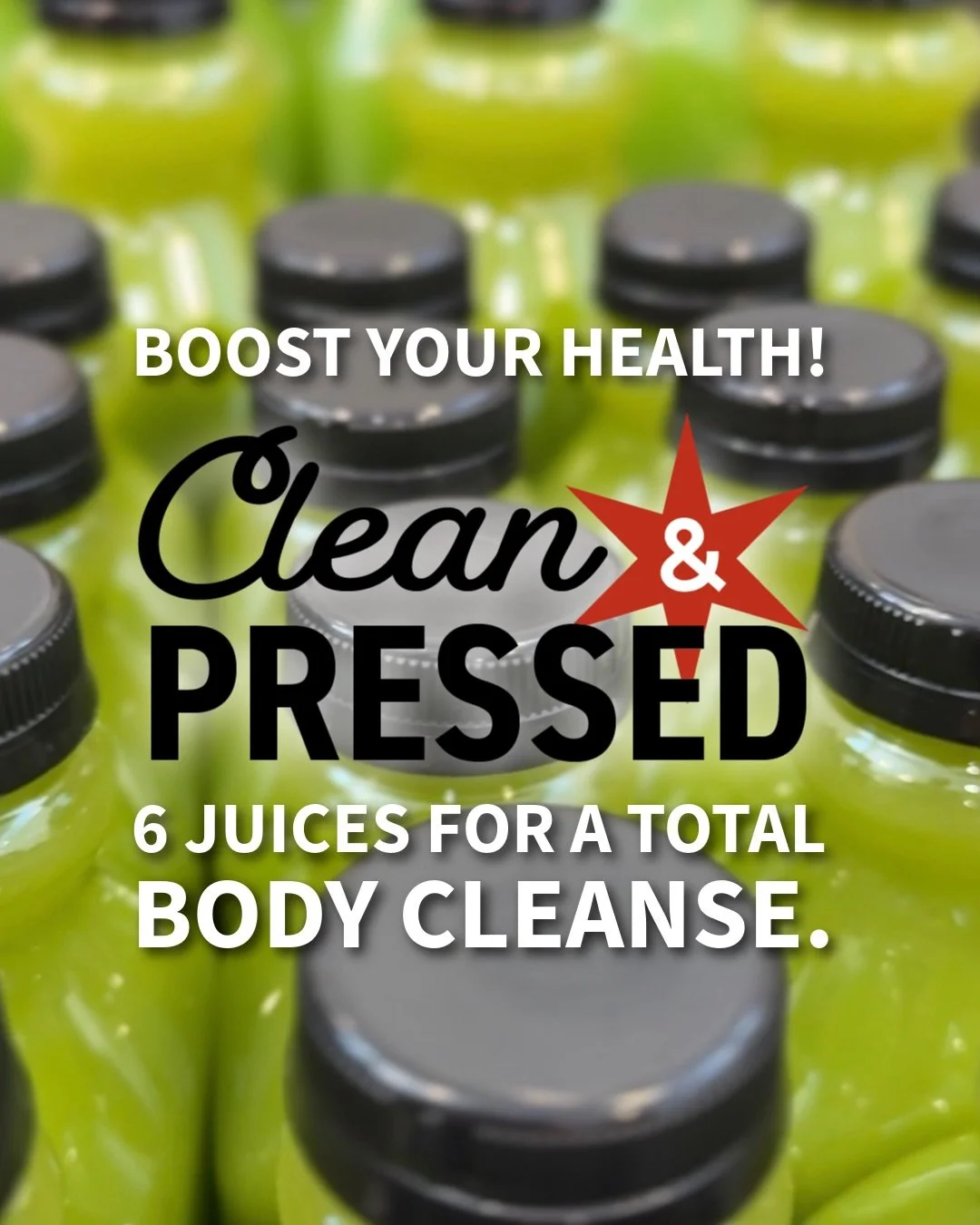 Our line of raw, cold-pressed juices, are especially formulated to cleanse, detoxify or supplement a healthy diet with natural, great tasting blends.

Made fresh everyday to boost your health! 

Pick up a 1 Day Kit in store or order 1,3,5 day kits in