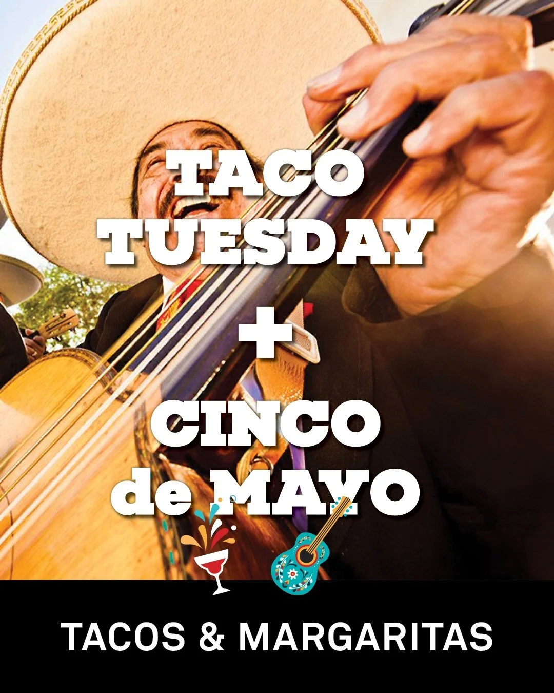 We&rsquo;re ready for Cinco de Mayo and Taco Tuesday! Tacos &amp; Margaritas opens at 11am. Grab a seat inside or on the patio and order today&rsquo;s special, any two tacos for $8. Pair it with a classic or flavored margarita, or a Mexican beer from