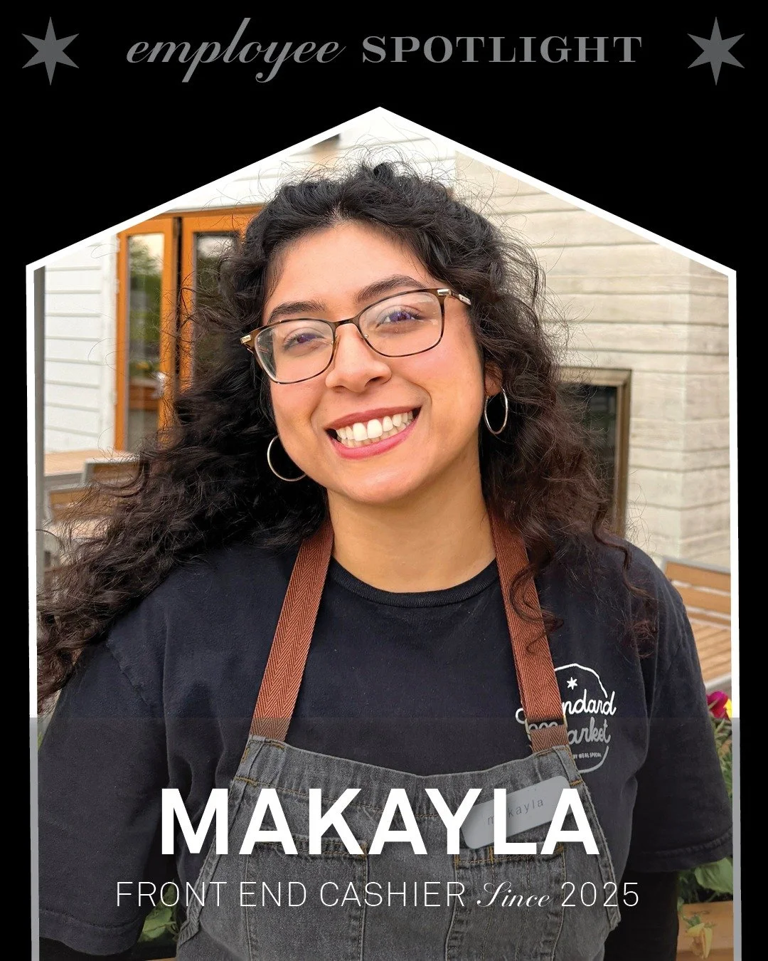✨ Employee Spotlight ✨

At Standard Market, our mission is simple: deliver honest food with quality service for an exceptional experience. That standard is only possible because of team members like Makayla who bring dedication, positivity, and pride