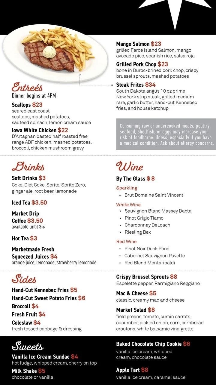 Grill Menu — STANDARD MARKET