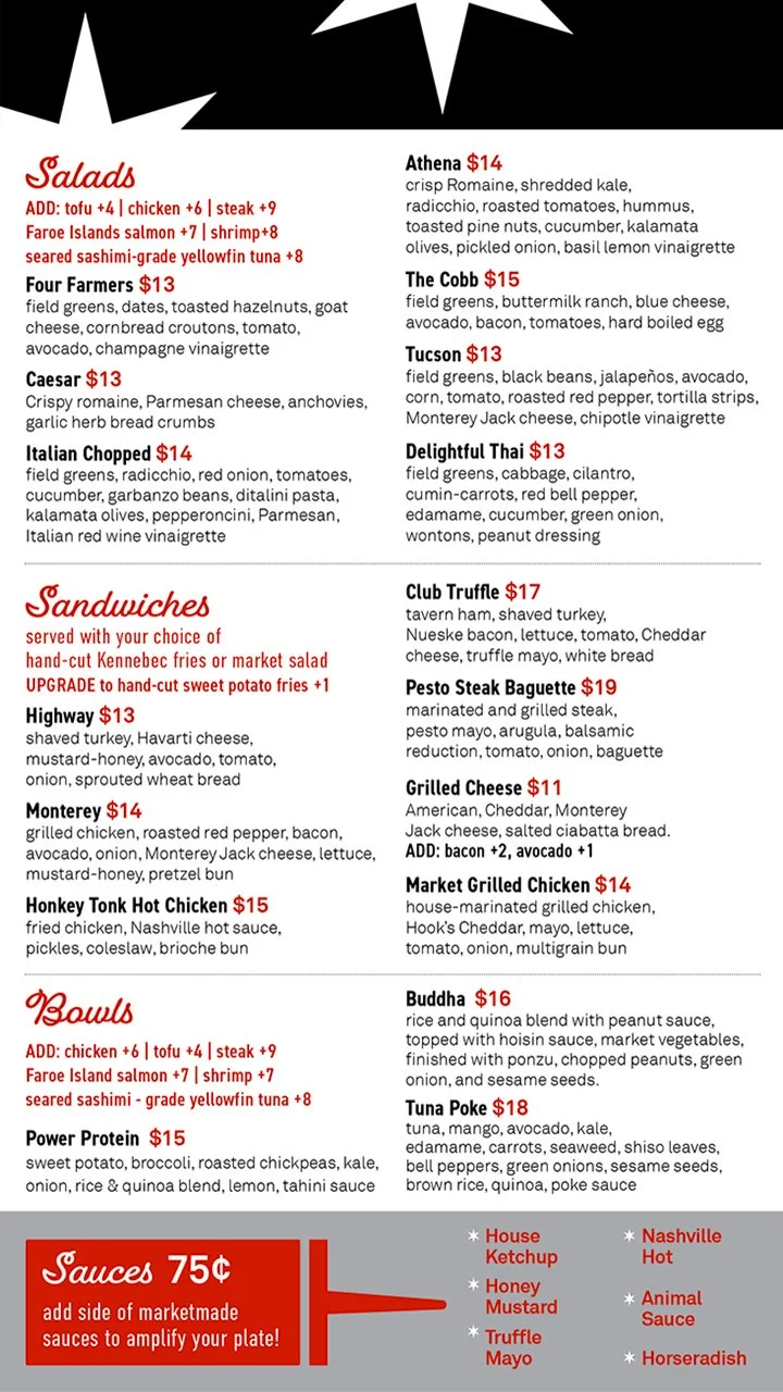 Grill Menu — STANDARD MARKET