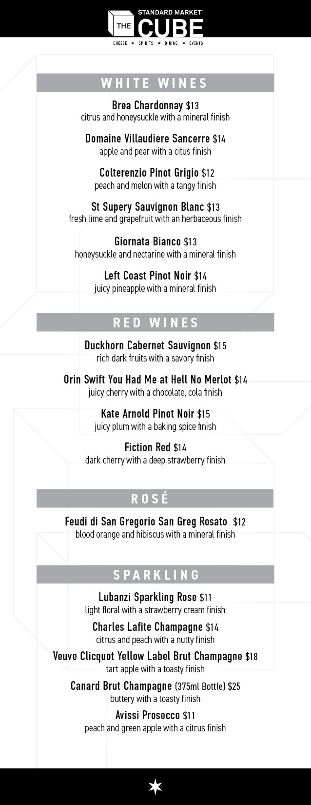 The Cube: Wine, Beer & Cheese Bar — STANDARD MARKET
