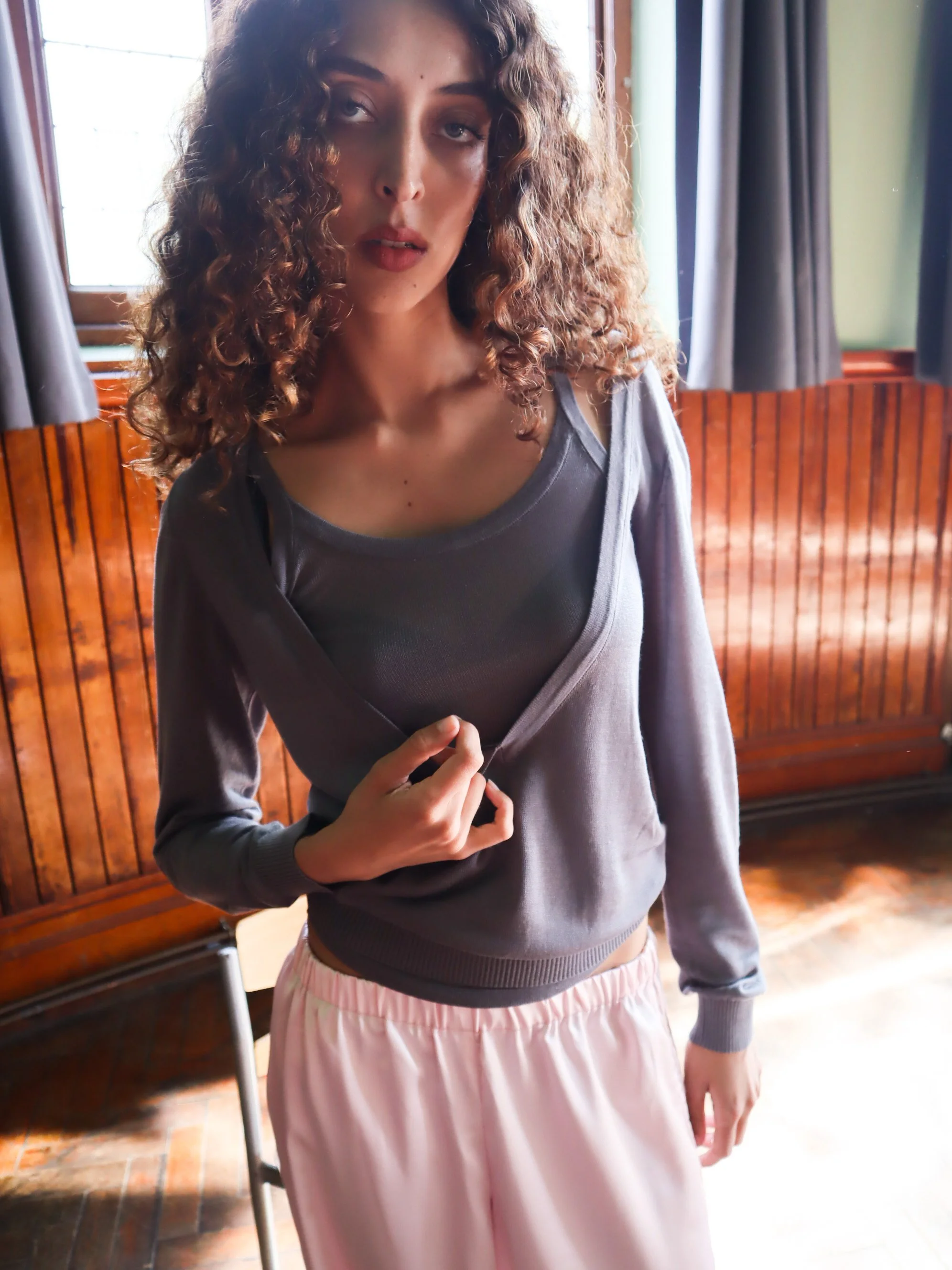 The Malaya Tank and V-Neck (Ash)