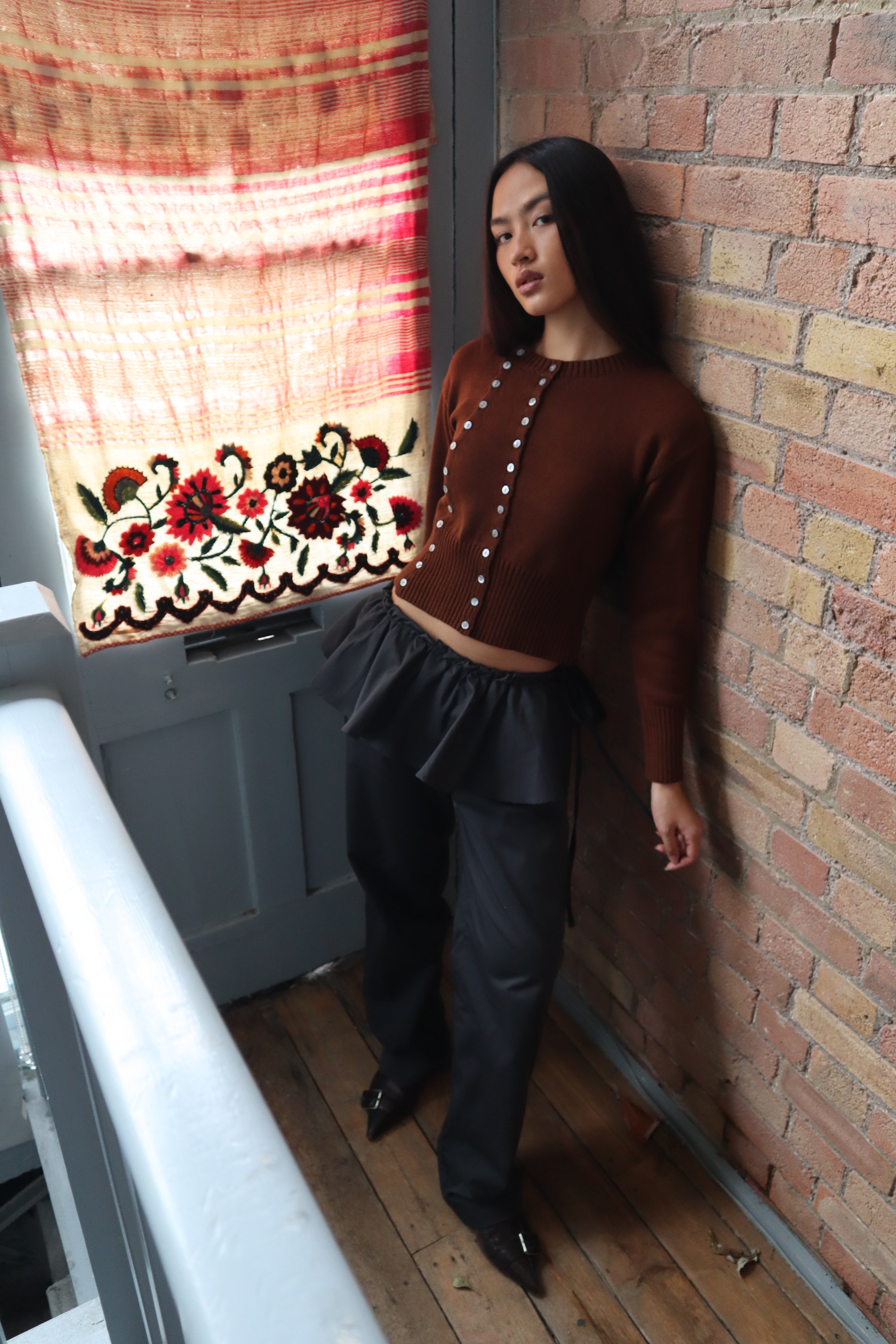 The Poet Cardigan Cinnamon