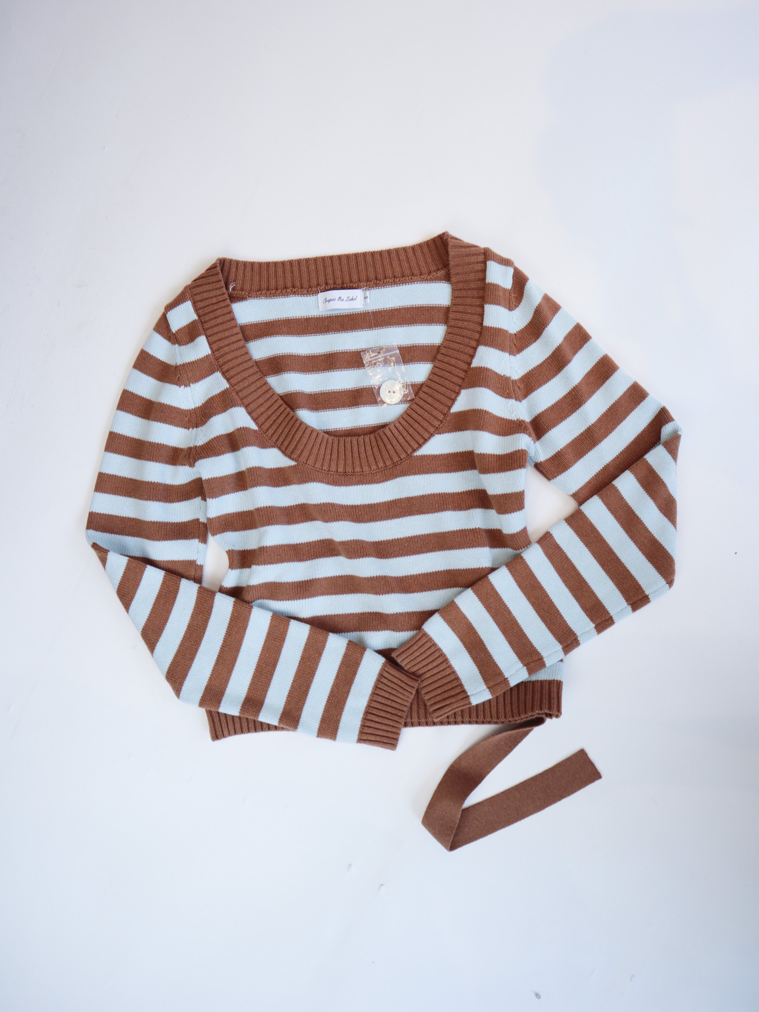 The Scoop Knit Caramel Ice Stripe