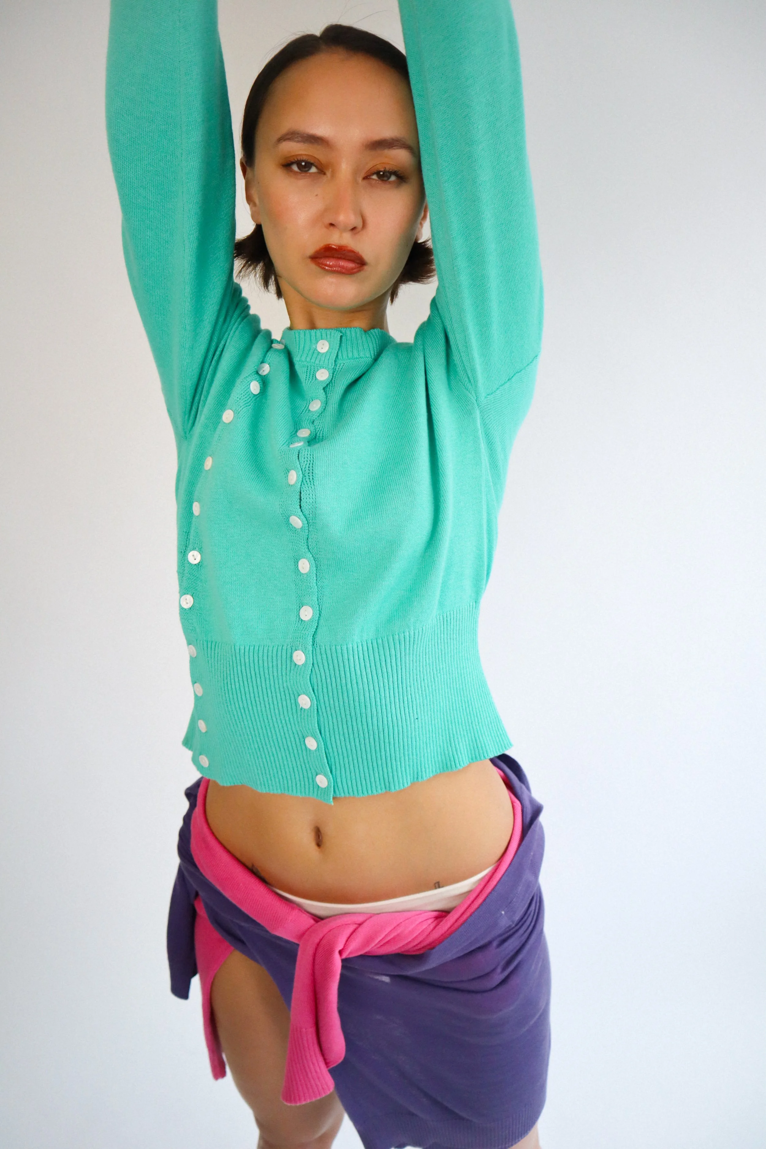 The Poet Cardigan (Turquoise)