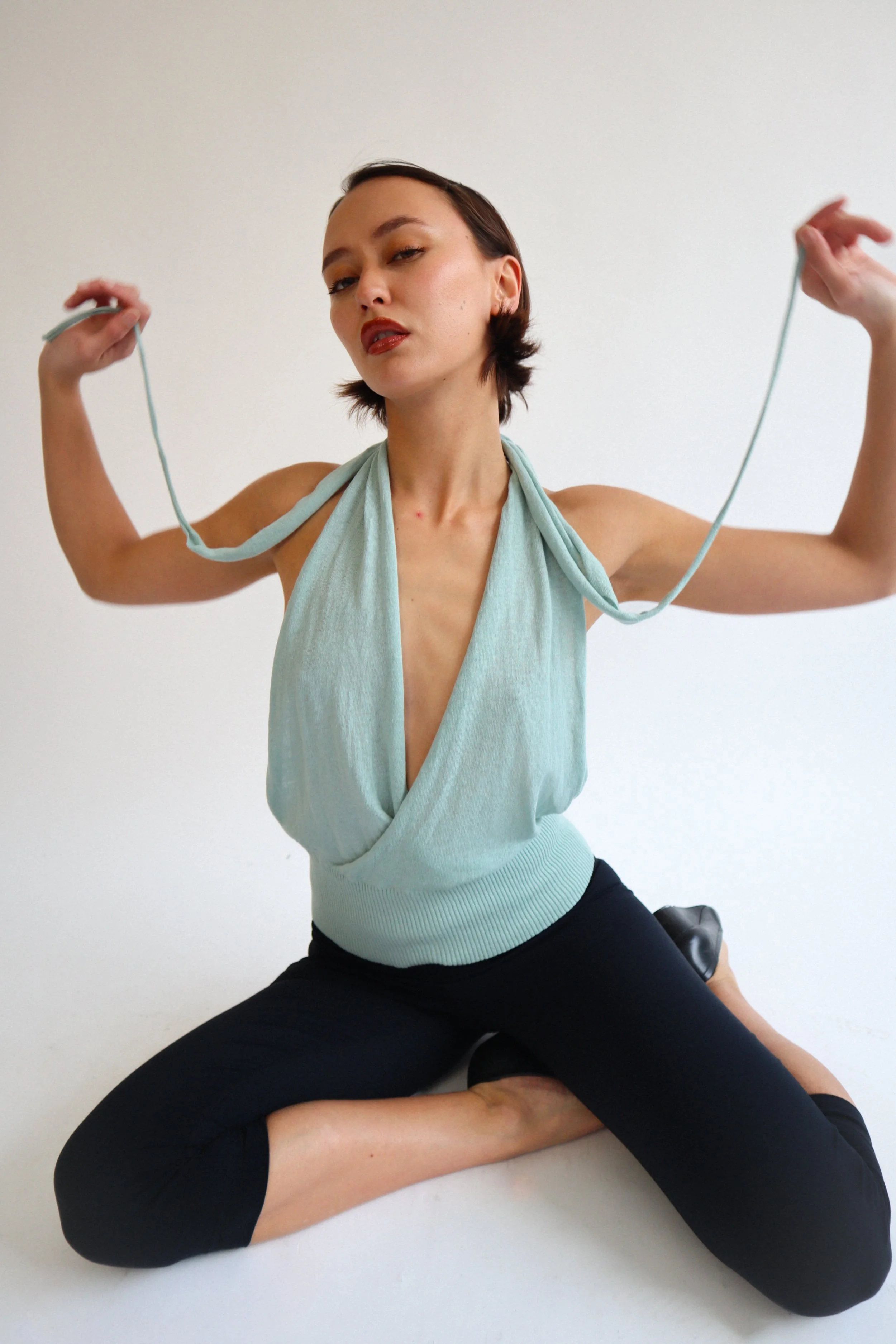 The Siesta Knit Halter (Seafoam)