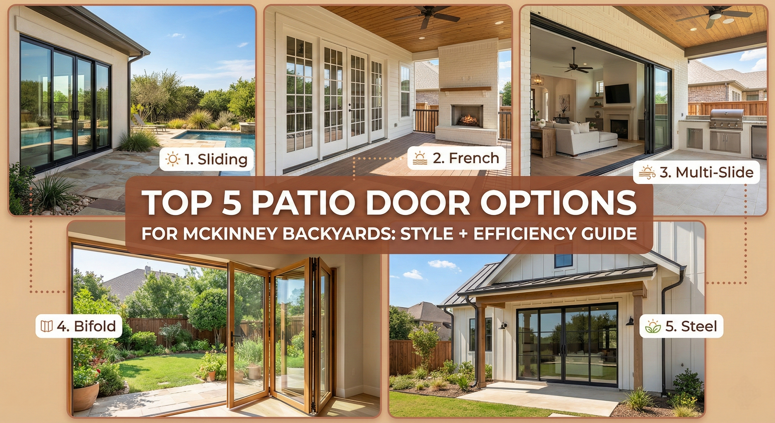 Top 5 Patio Door Options for McKinney Backyards