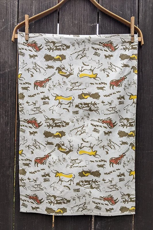 Lascaux Cave Paintings Tea Towel