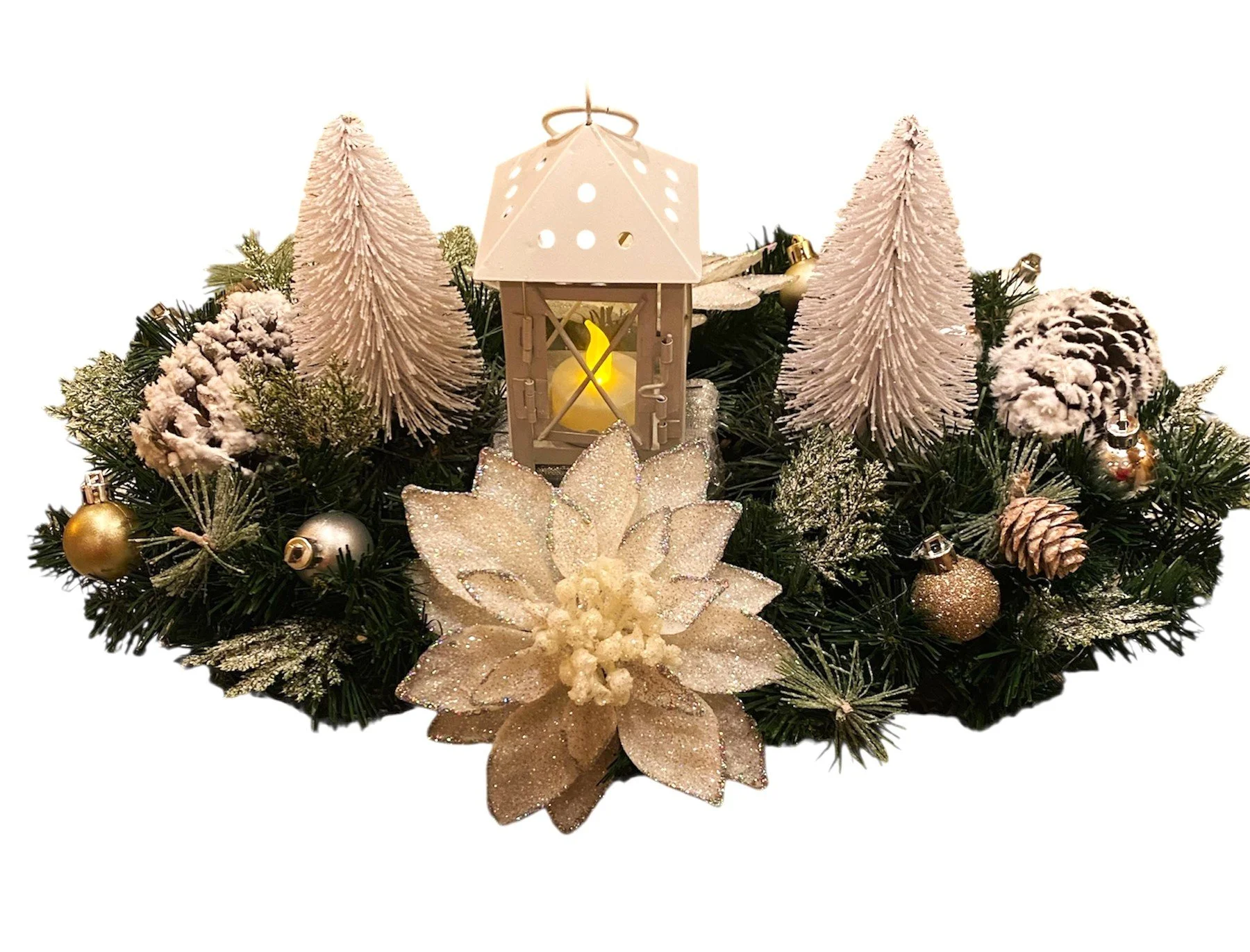 White Lantern Centerpiece