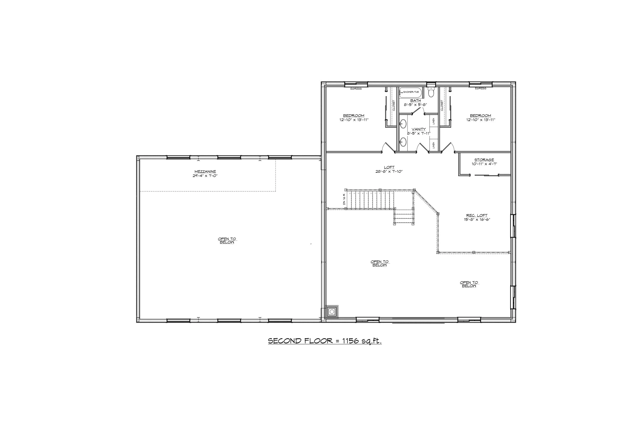 2) Second Floor Plan (Plan #1000-17).jpg