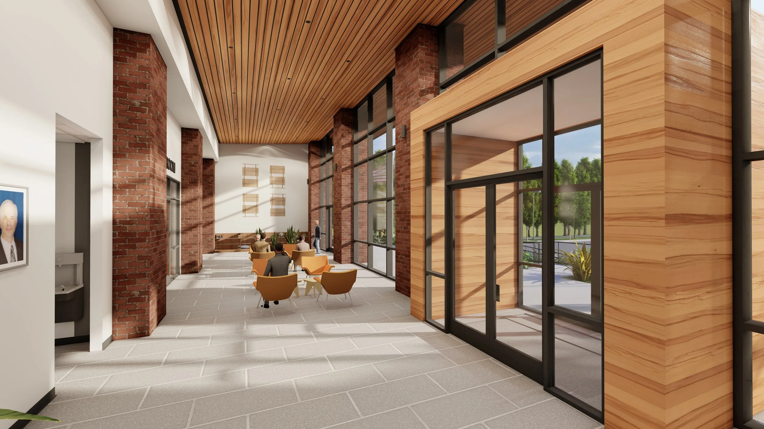 Rendering of lobby entrance