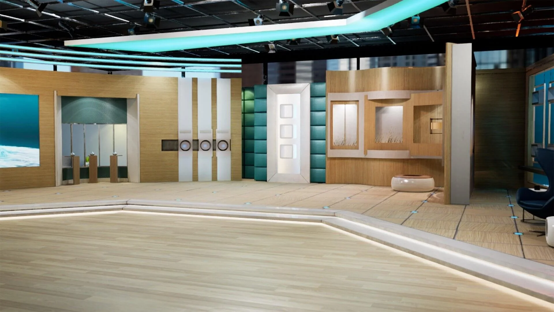 Morning Show Talk Show Set — L.A. Castle Studios