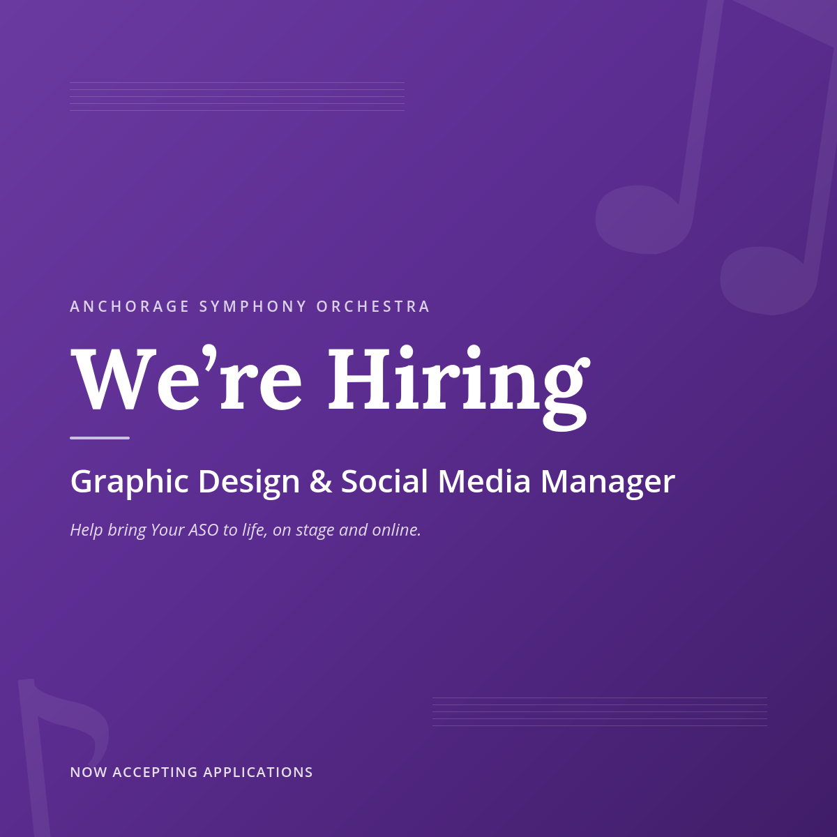 Now Hiring: Graphic Design and Social Media Manager