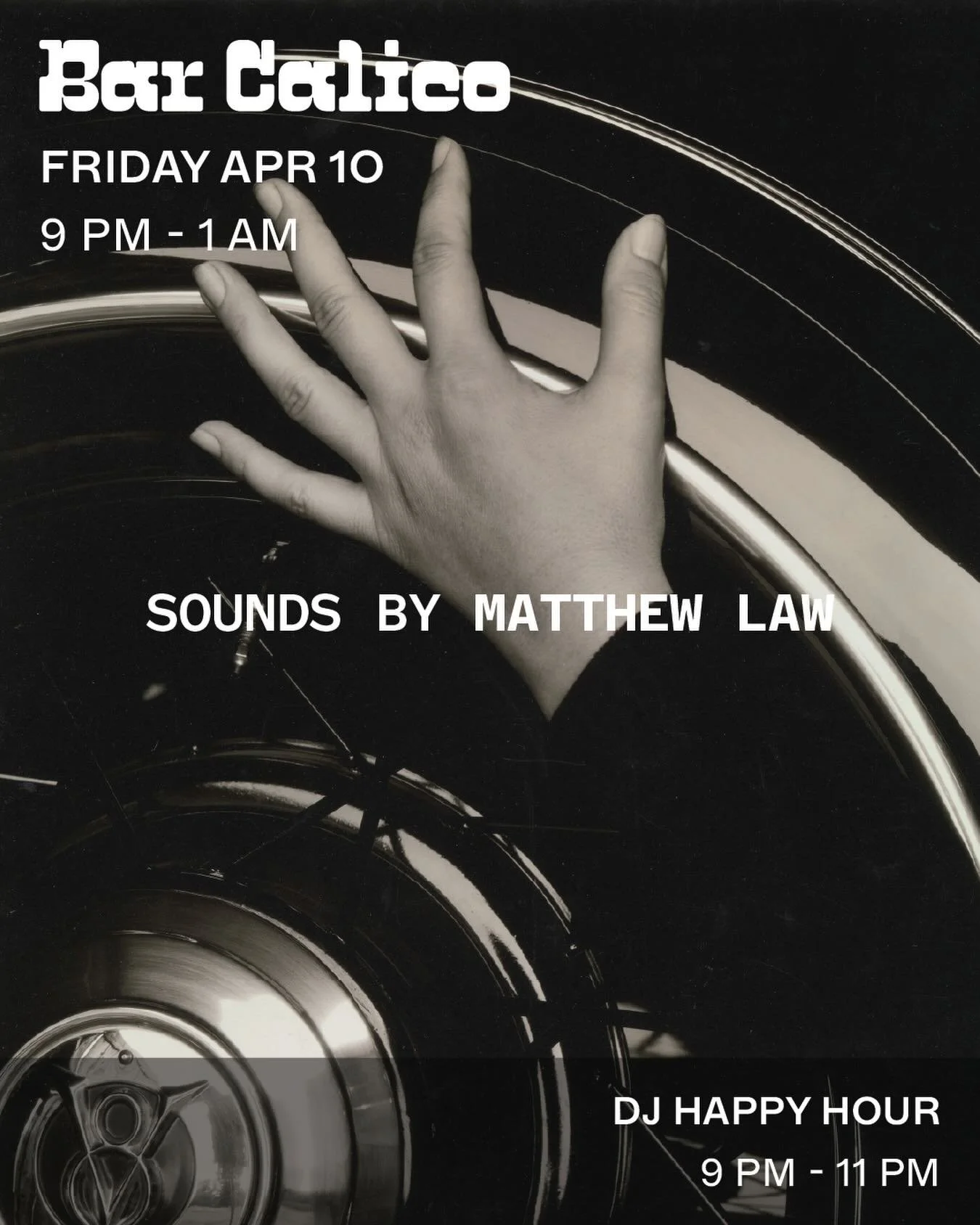 FRIDAY: @matthewlawofficial 🪩 9pm-1am

Playing world lounge music you can adult chill to plus happy hour from 9pm - 11pm!
