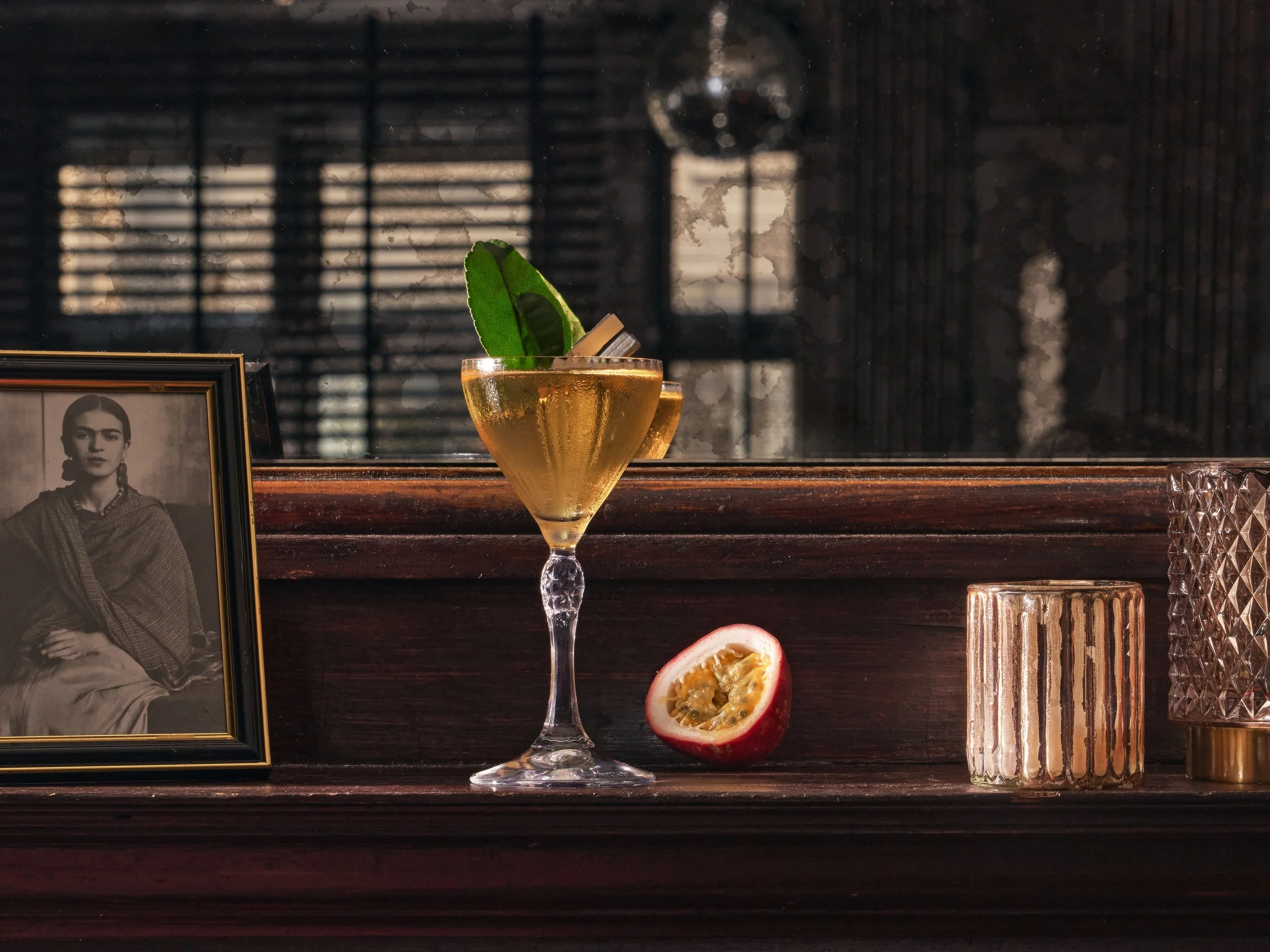 City Oasis cocktail, one of Bar Calico's Latest Works