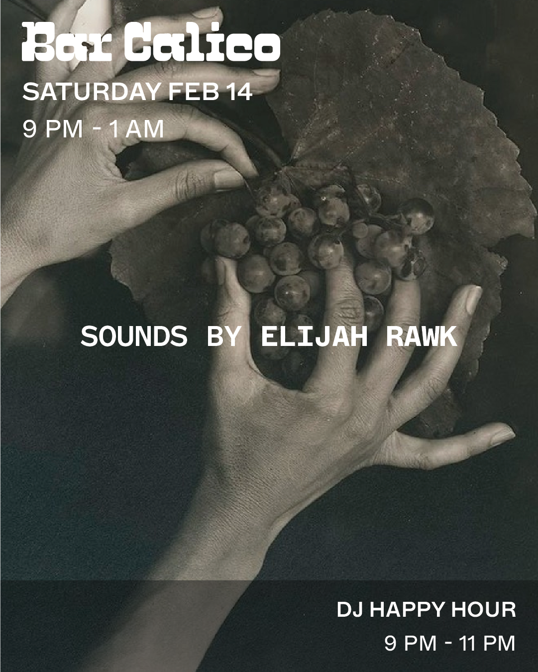 In Residence Sounds by Elijah Rawk 9pm - 1am at Bar Calico