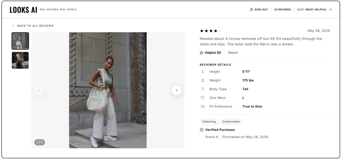 A buyer finds their fit on your product page