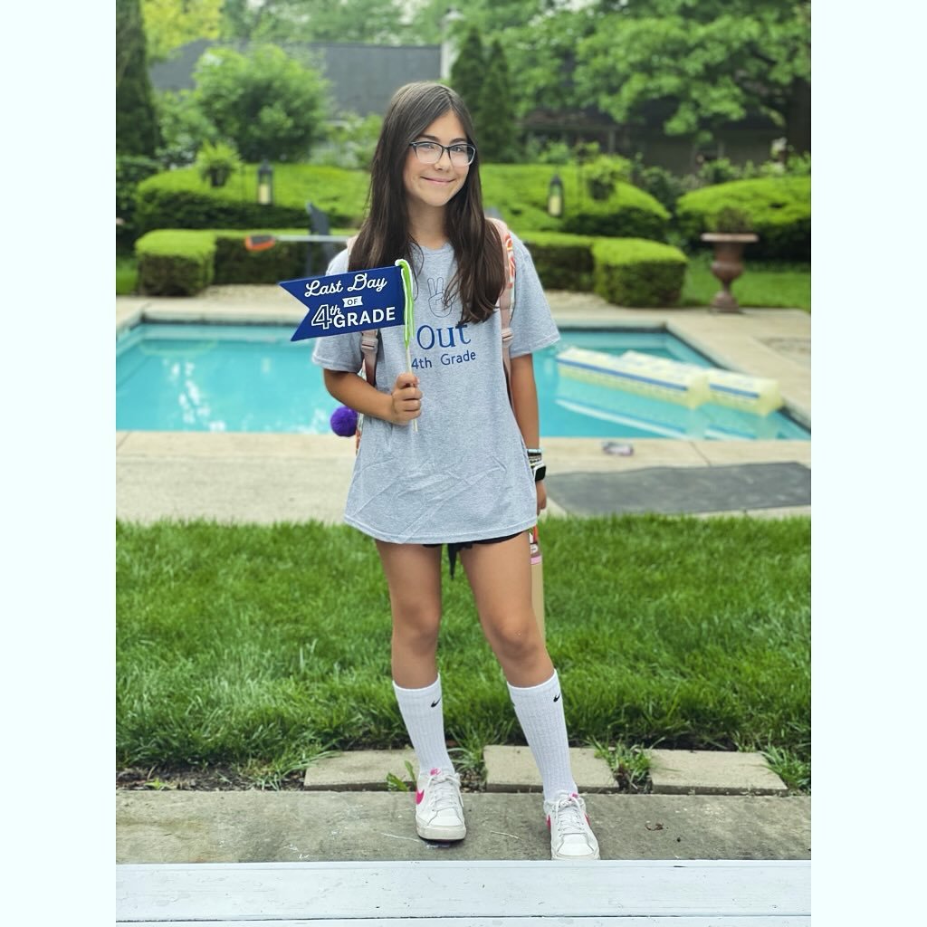 And just like that! Peace out fourth grade!! #ourbiancamirabel ☺️❤️👧🏻🍦🍿🍕