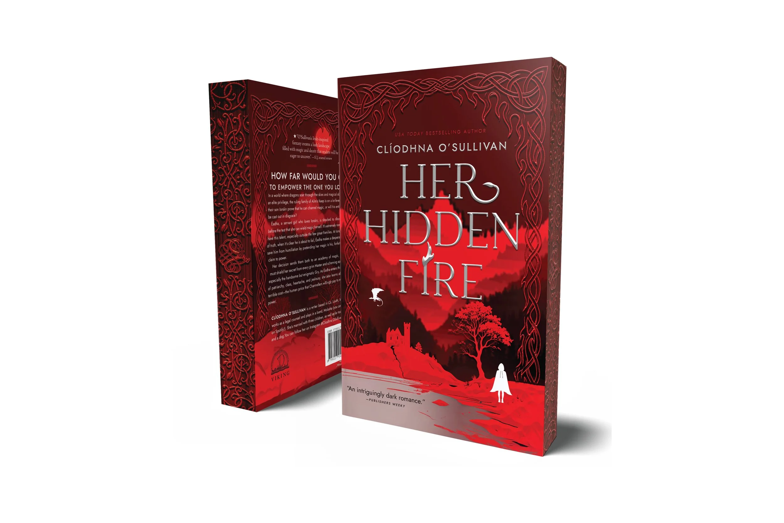 Her Hidden Fire | Design concept for an assessment — from concept to final in 3 days including specs for special effects (metallic foil, sprayed edges)