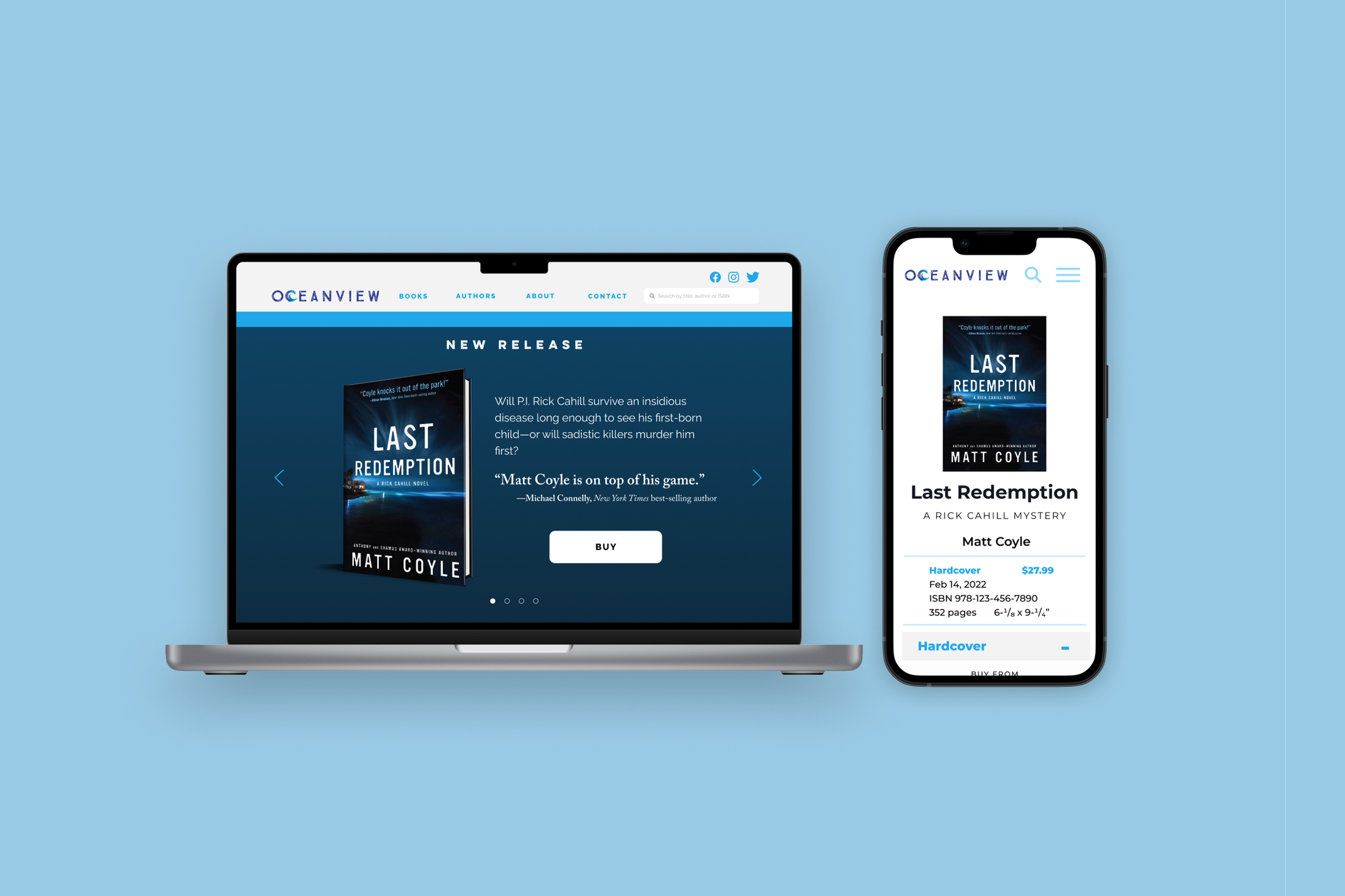 Oceanview Publishing | website redesign that decreased title search time for booksellers and librarians by 4x