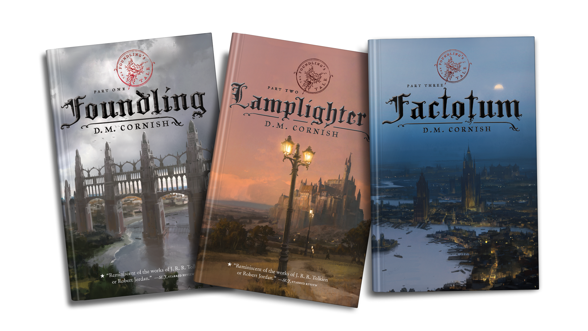 Monster Tattoo series • Foundling • Lamplighter • Factotum | D.M. Cornish