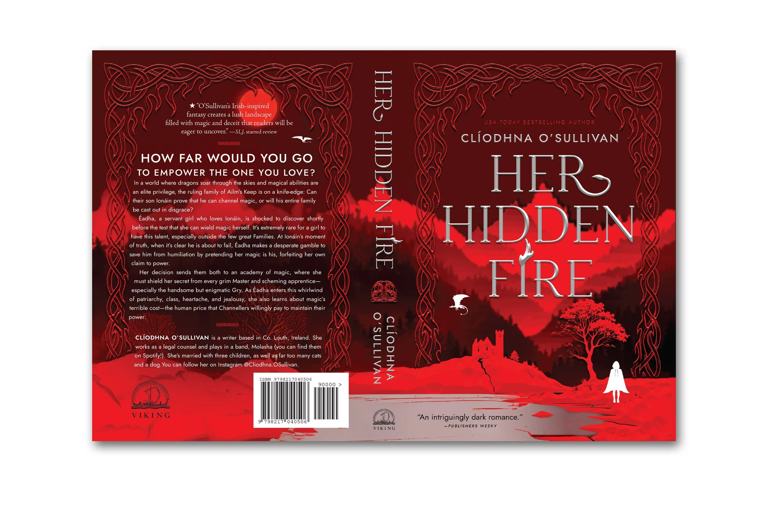 Her Hidden Fire | Design concept for an assessment — from concept to final in 3 days including specs for special effects (metallic foil, sprayed edges)