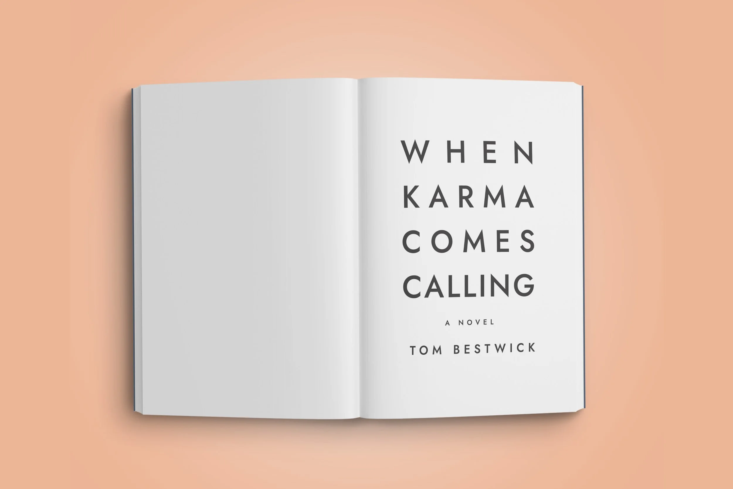 When Karma Comes Calling | Interior book design (title page)