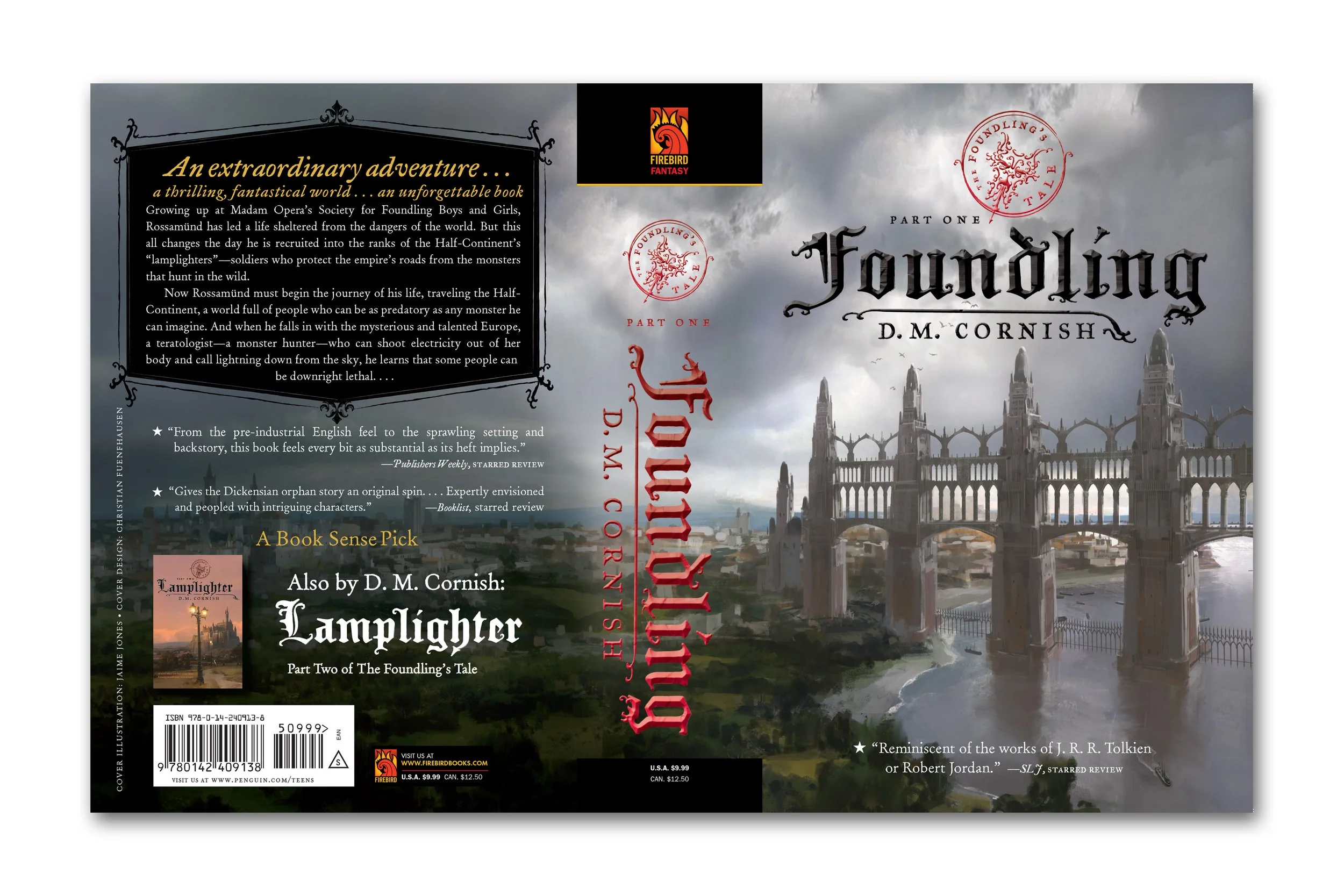 Monster Blood Tattoo series redesign • Foundling | D. M. Cornish (Penguin Young Readers); illustration by Jaime Jones